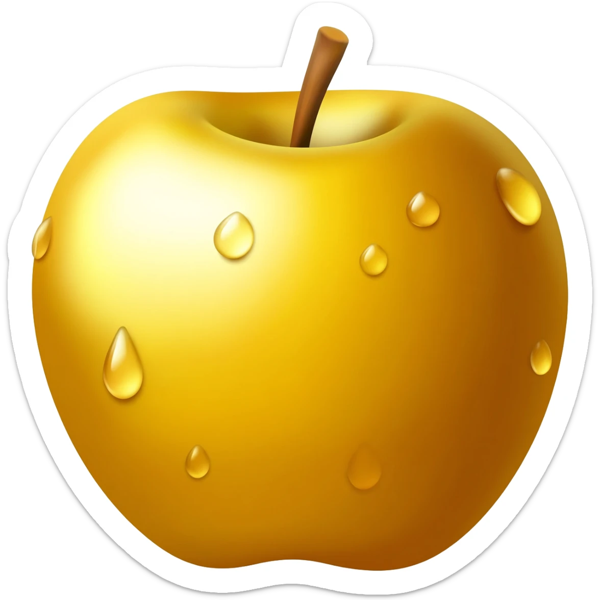 Golden apple sticker