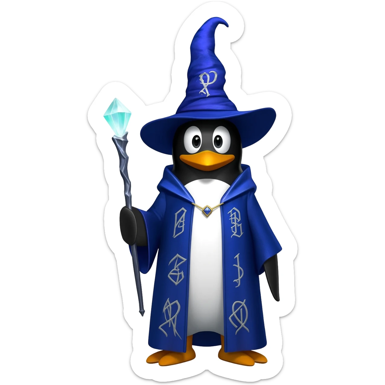 Penguin Wizard sticker