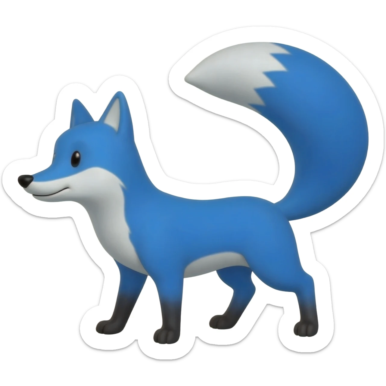 blue fox scoring sticker