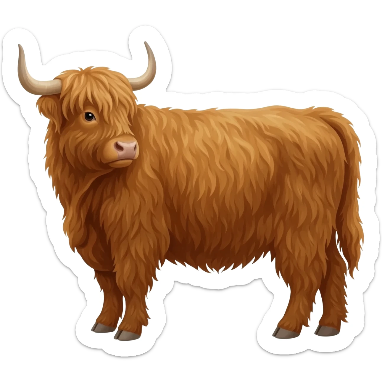 Highland cow sticker