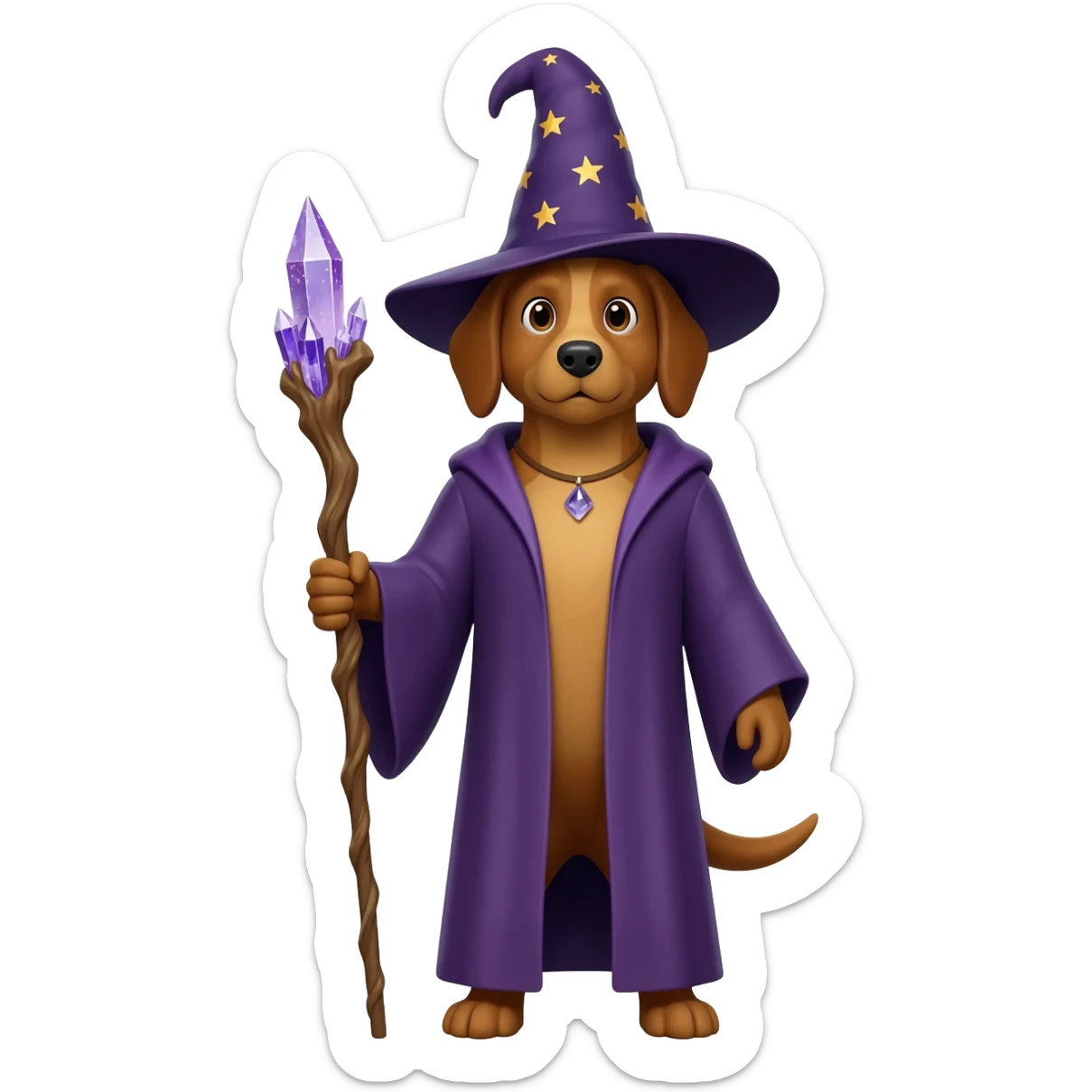 Dog wizard sticker