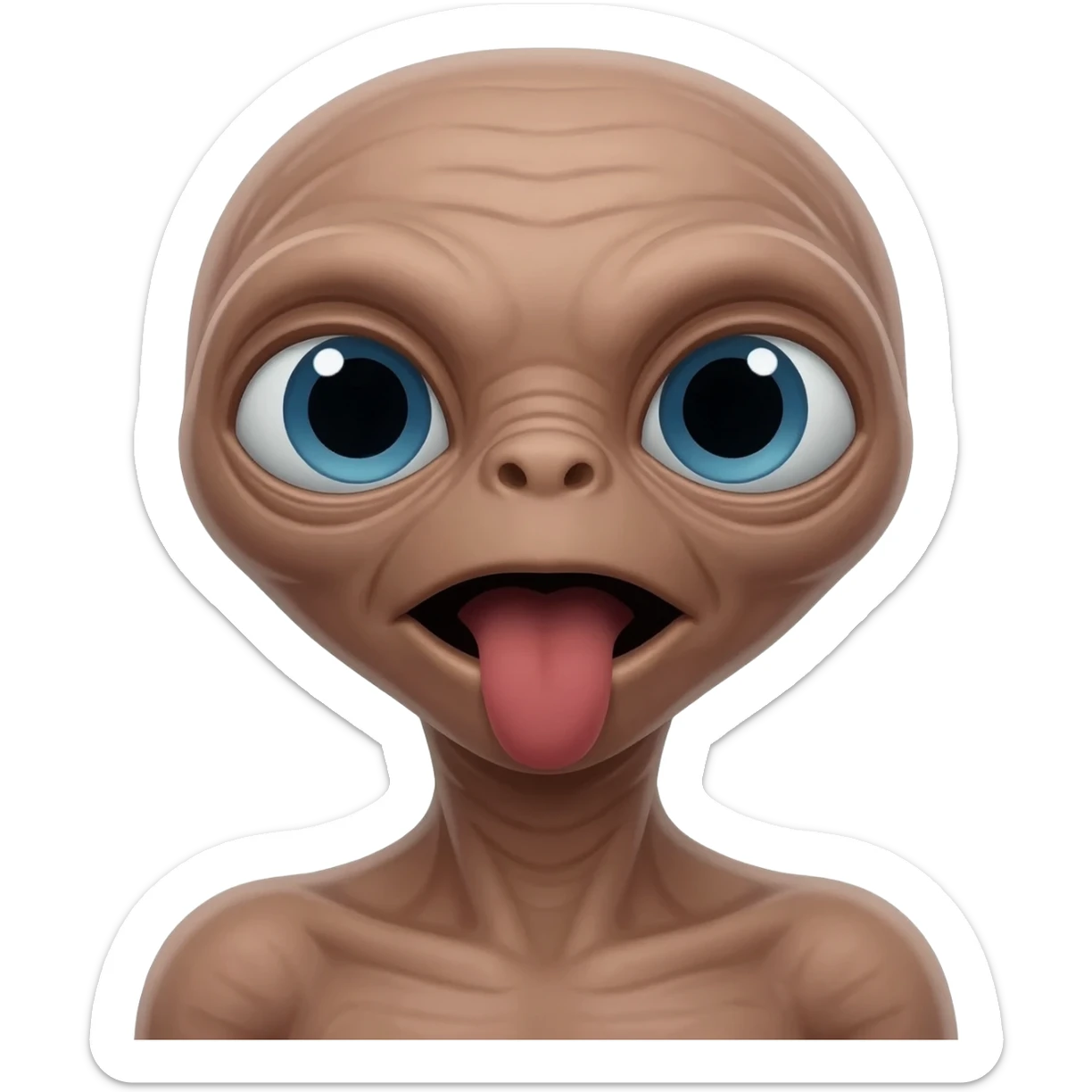 E.T. The Extra-Terrestrial from the movie throwing up sticker