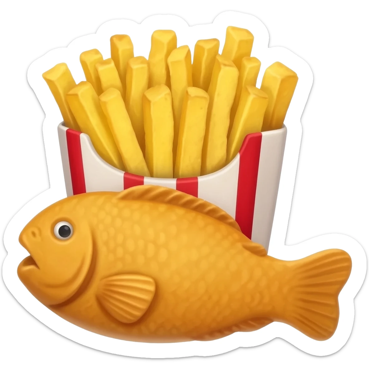 chips and fish sticker