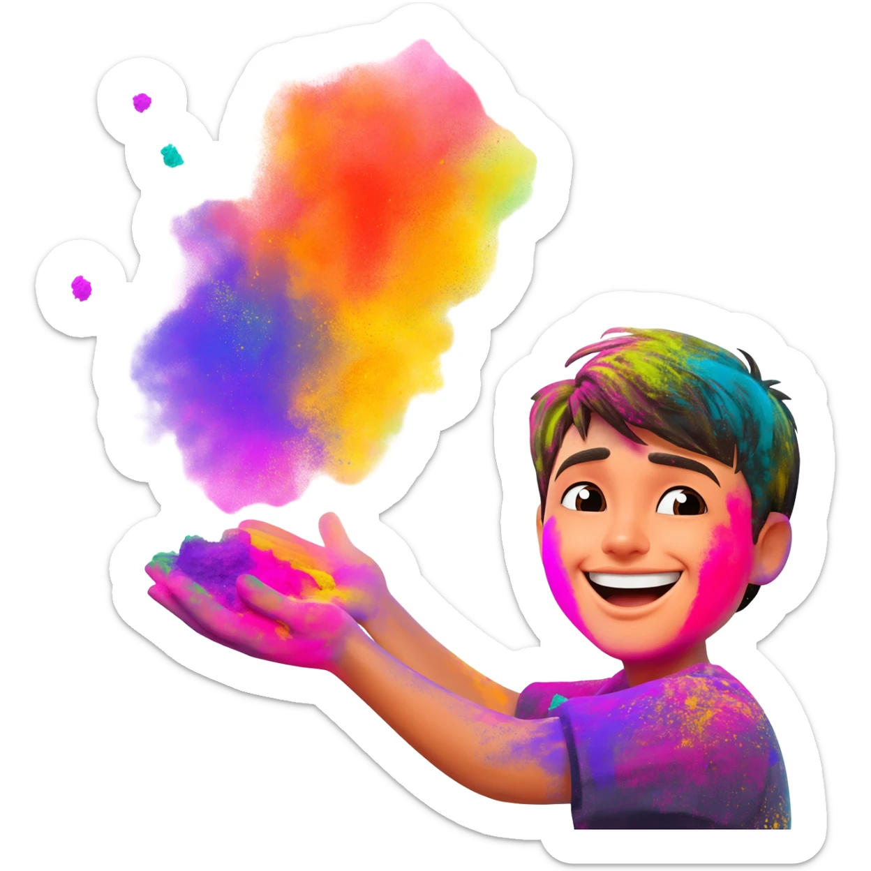 Holi emoticon emoji sticker
