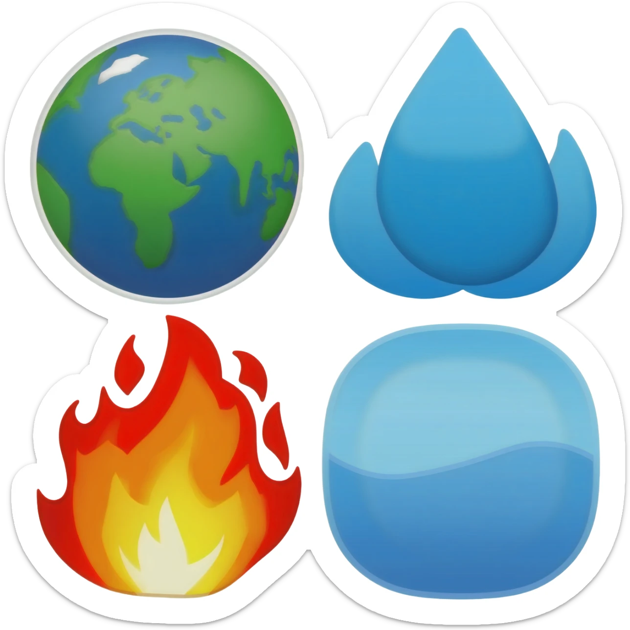 4 elements sticker