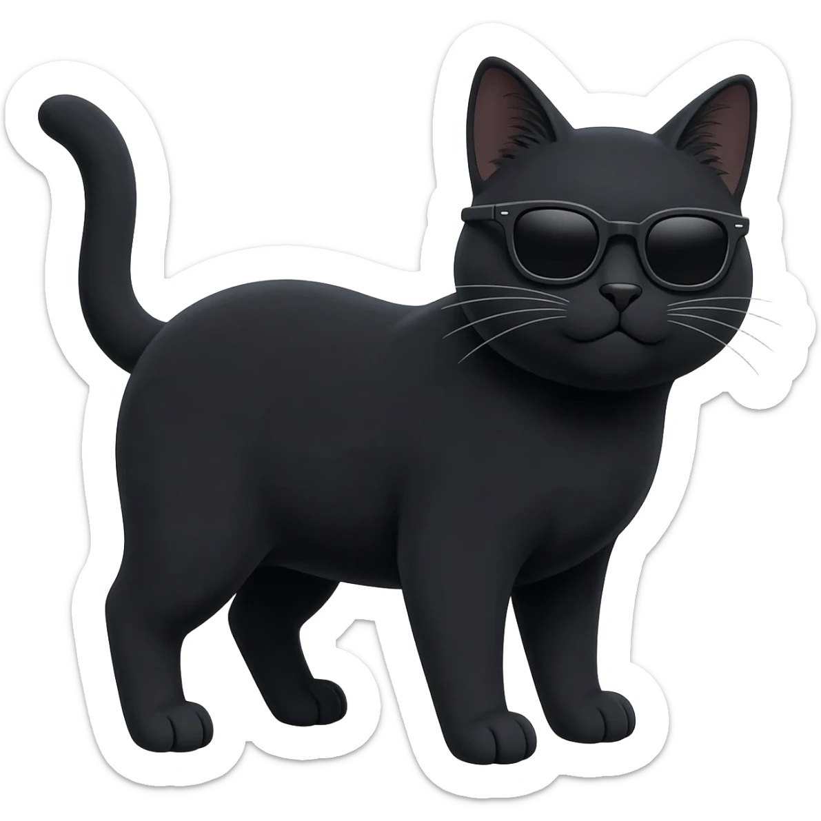Cat wearing sunglasses sticker