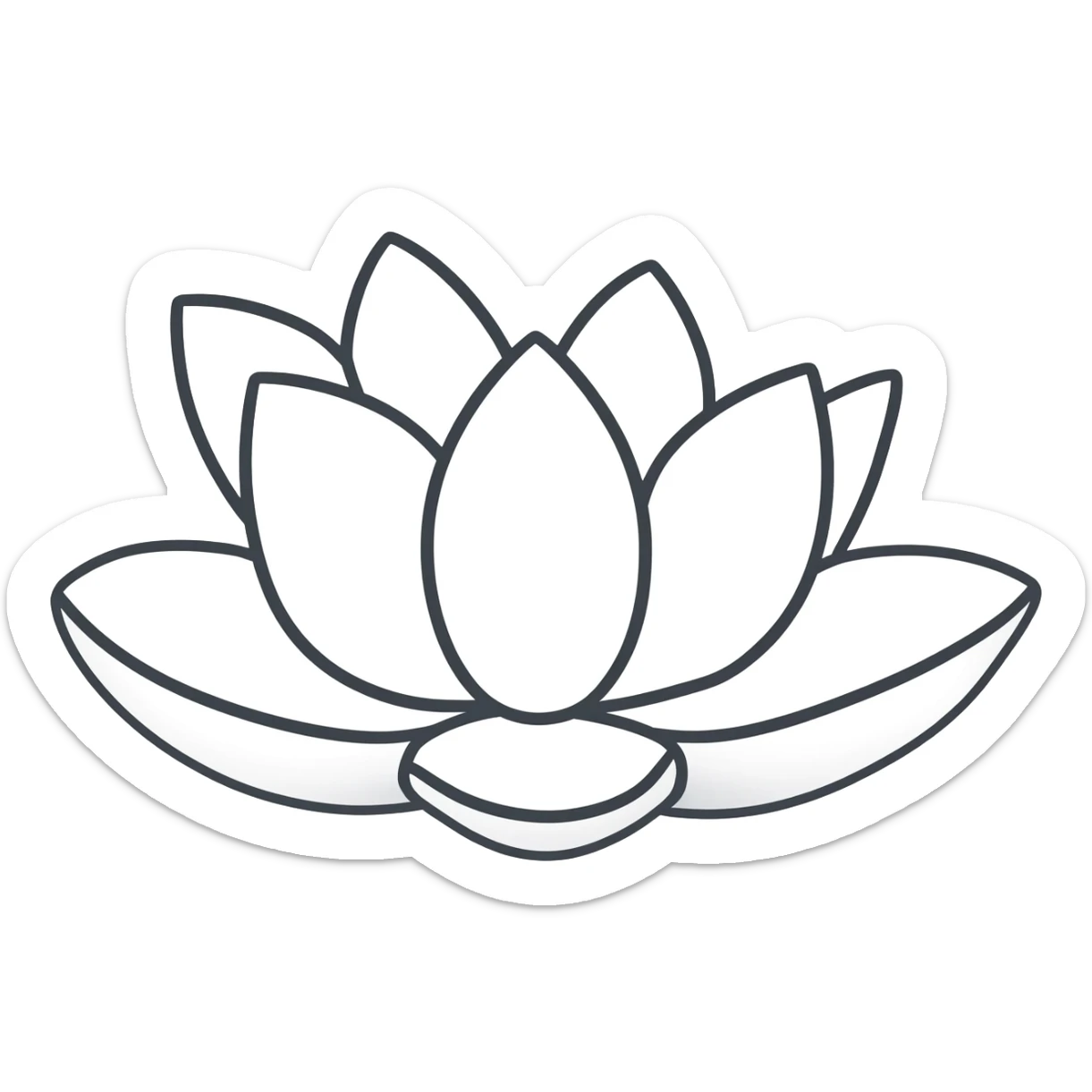 lotus line flat sticker