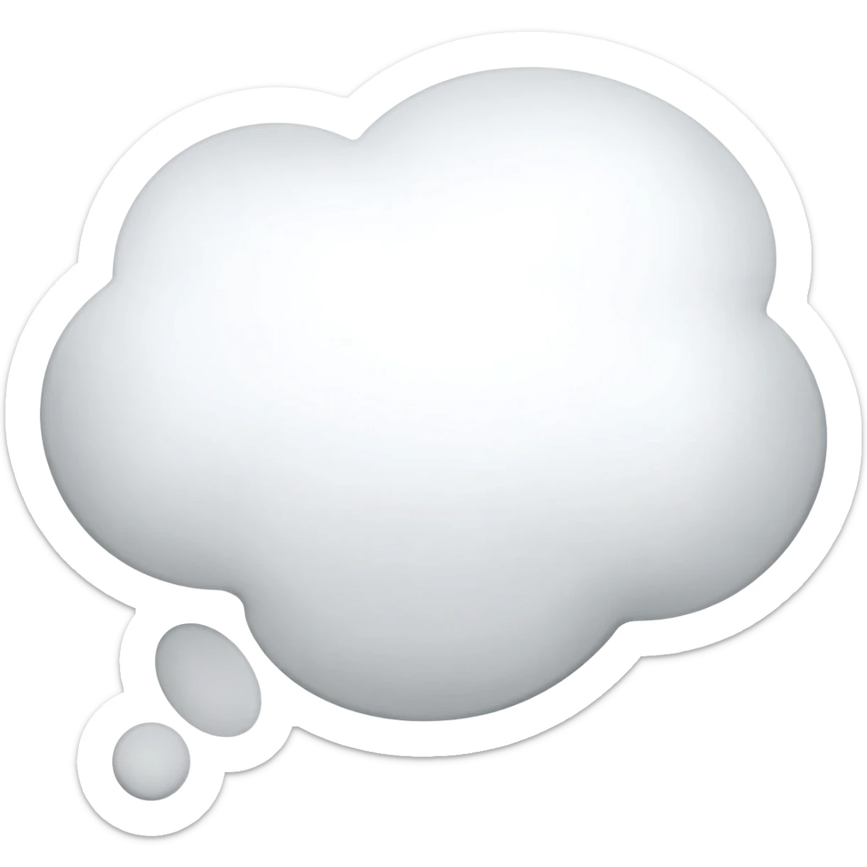 bubble thinking white sticker