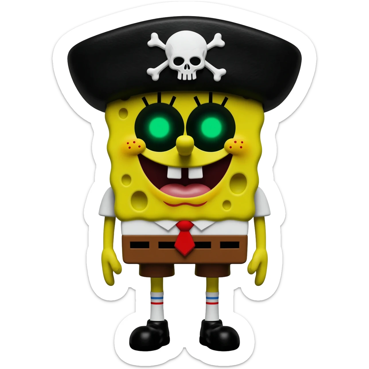 Evil Spongebob doll sticker