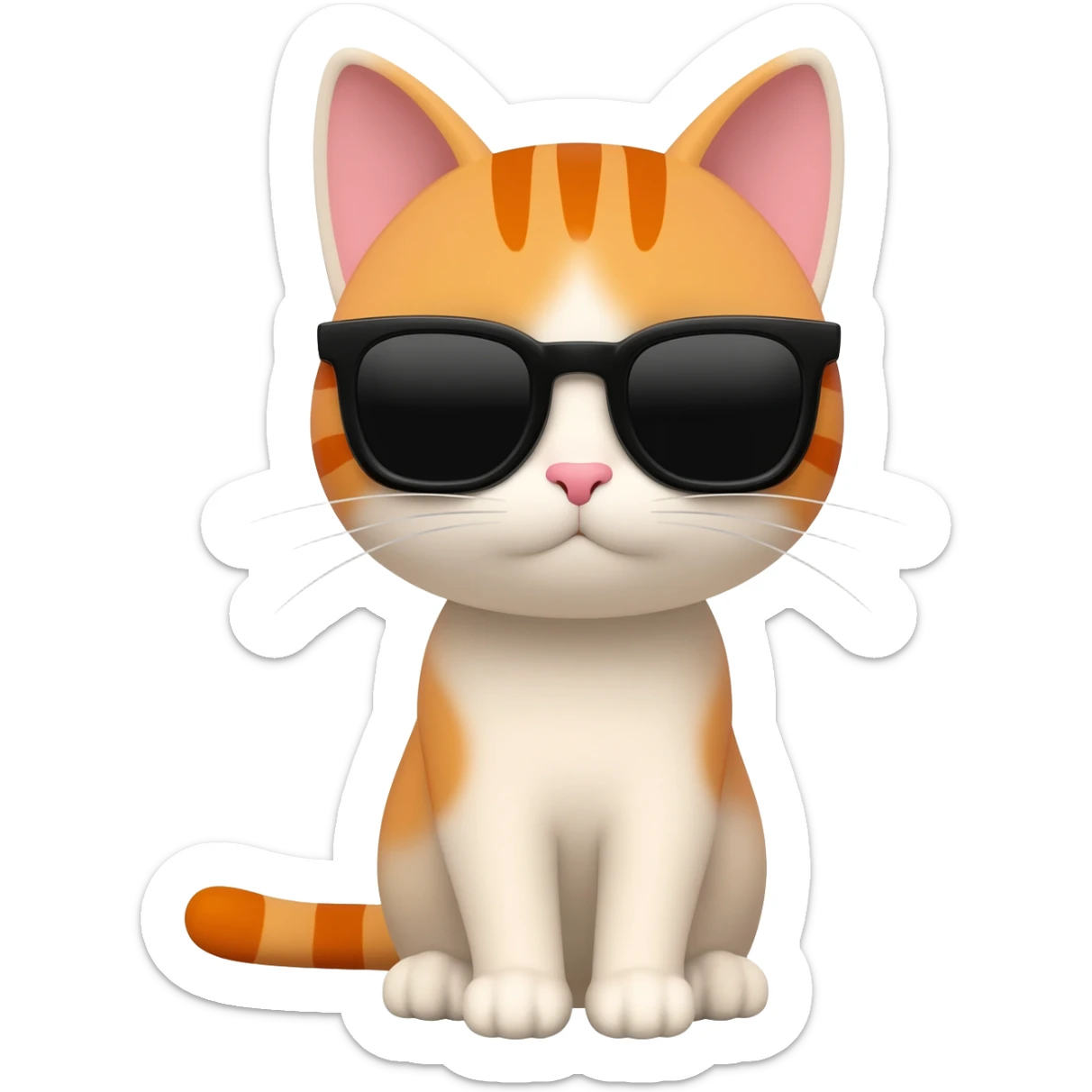 Cat wearing sunglasses sticker