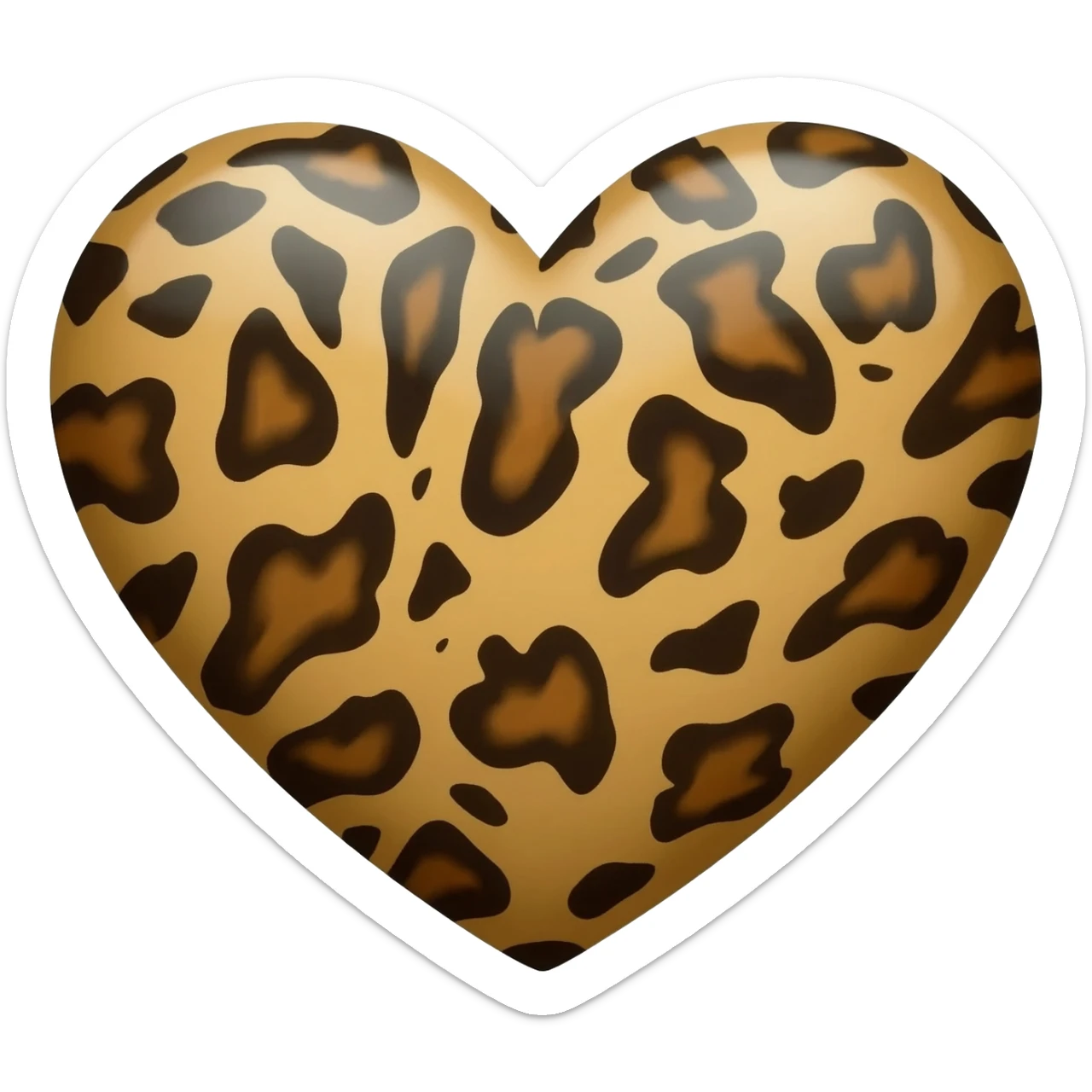 Corazón de animal print sticker