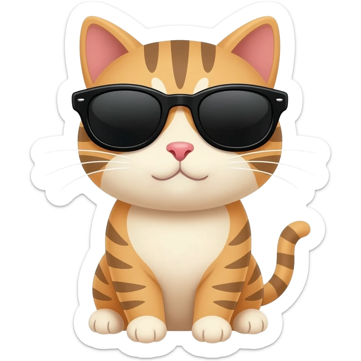 Cat wearing sunglasses sticker