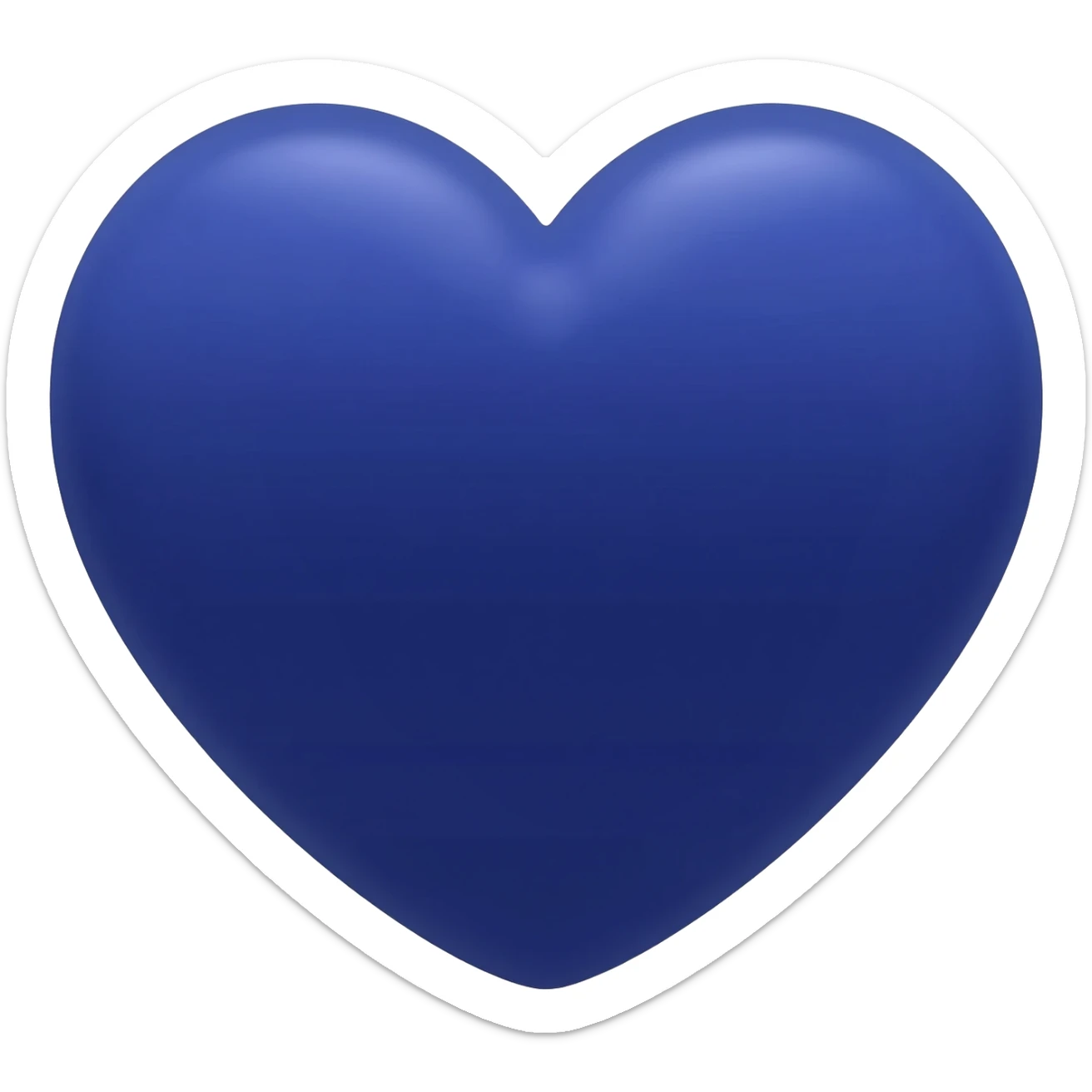 Dark Navy blue heart emoji sticker