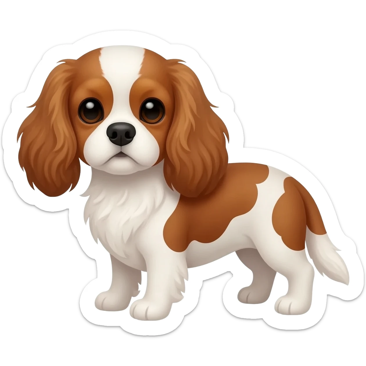 ruby king charles cavalier sticker