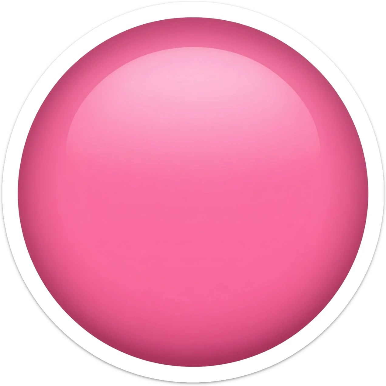 A pink circle sticker