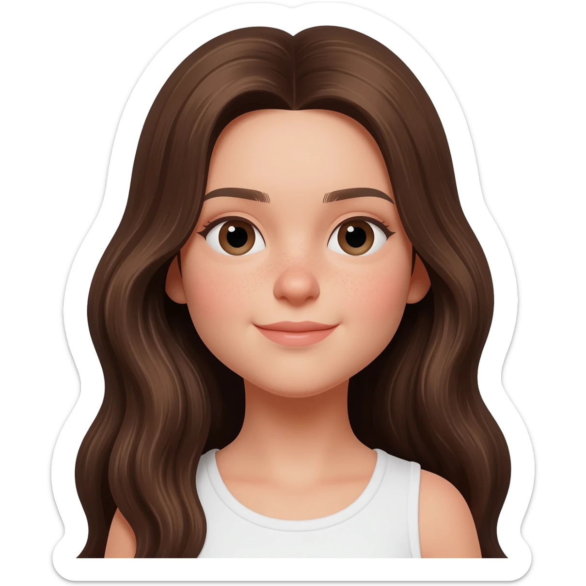 niña de 14 años muy muy guapa con el pelo largo sticker