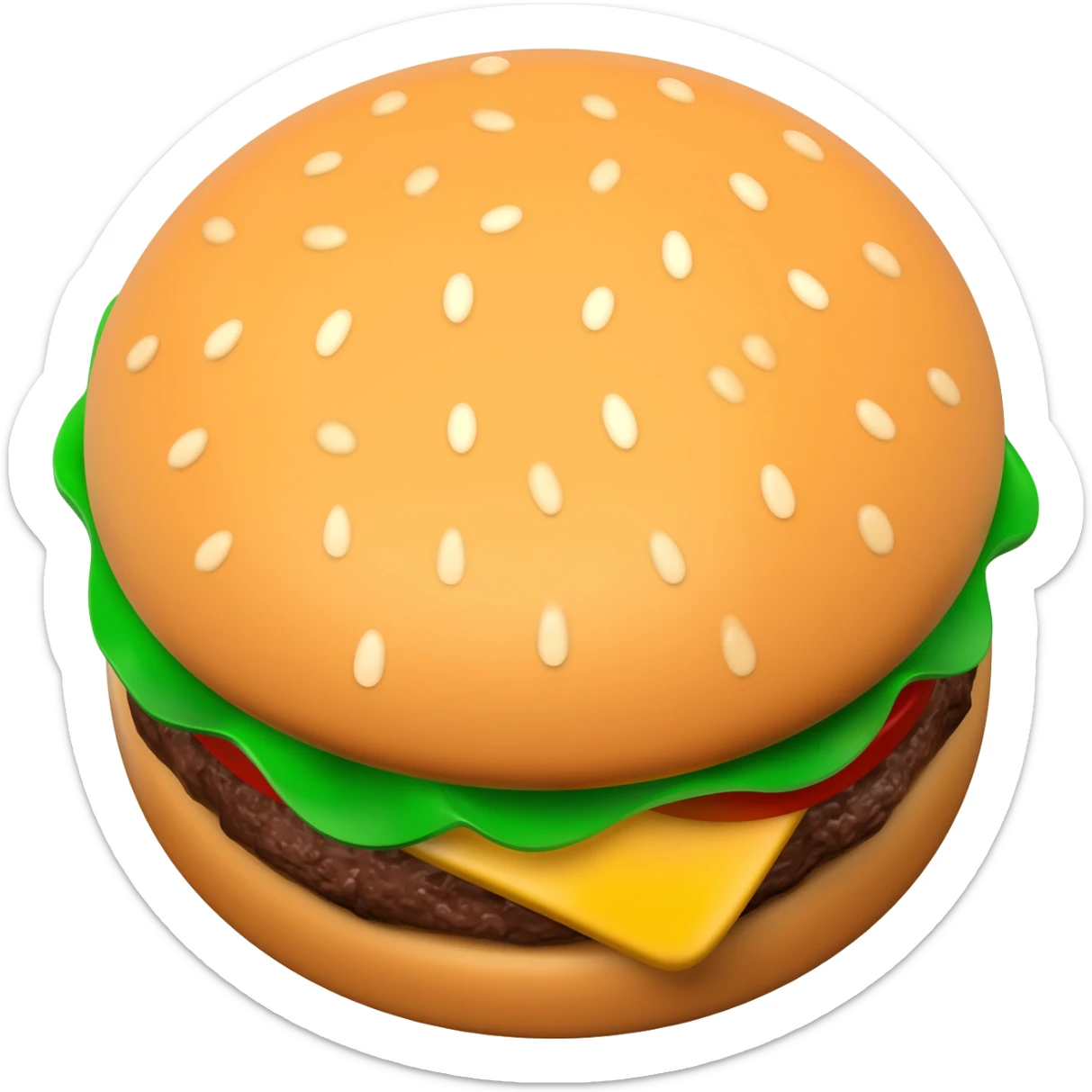 burger meat sticker