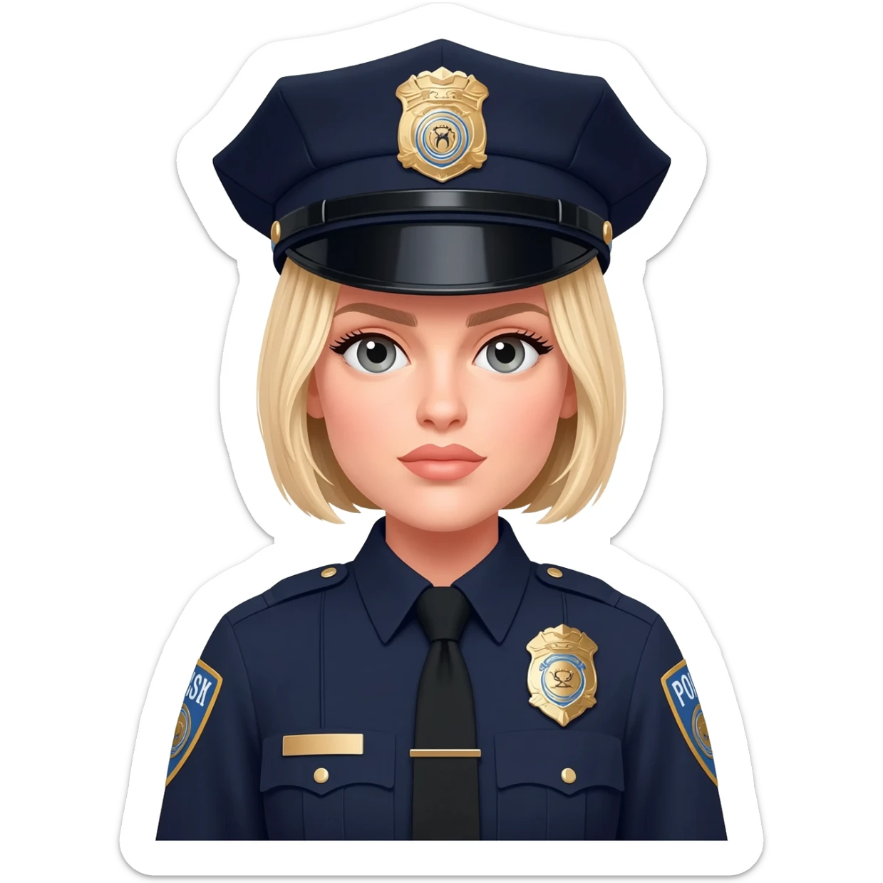 police margot robbie sticker