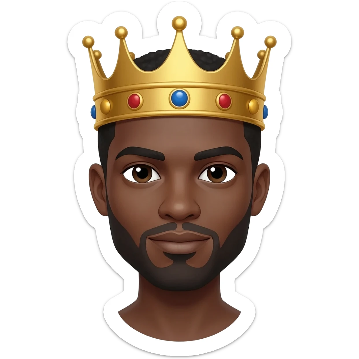Black Man With Gold Crown sticker