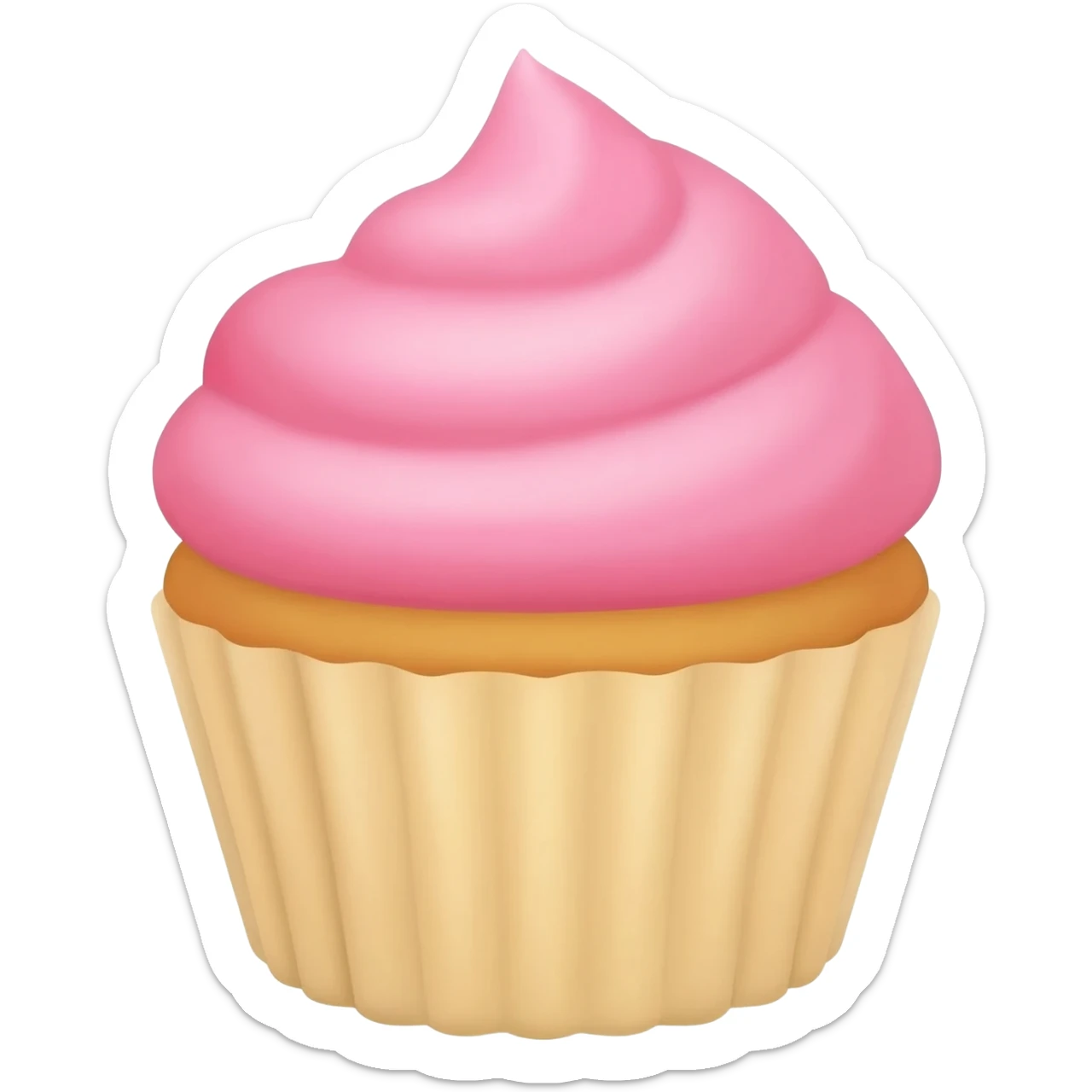 Cupcake with pink icing sticker