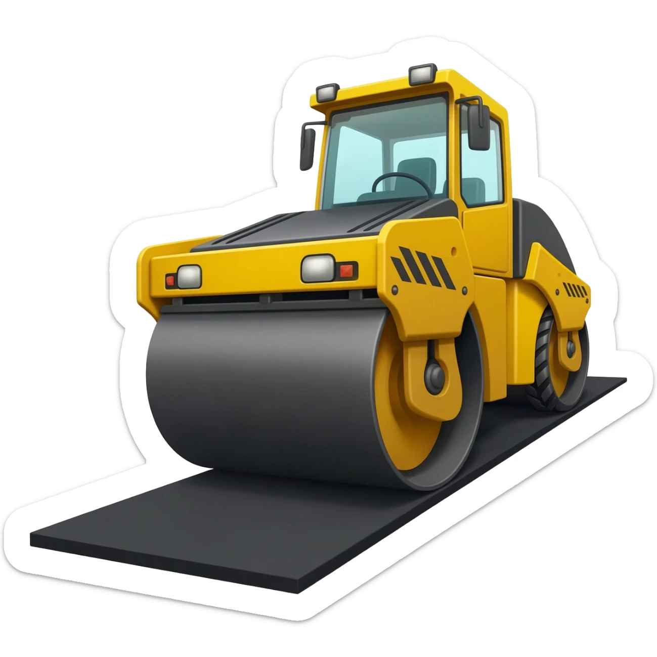 Asphalt paver sticker