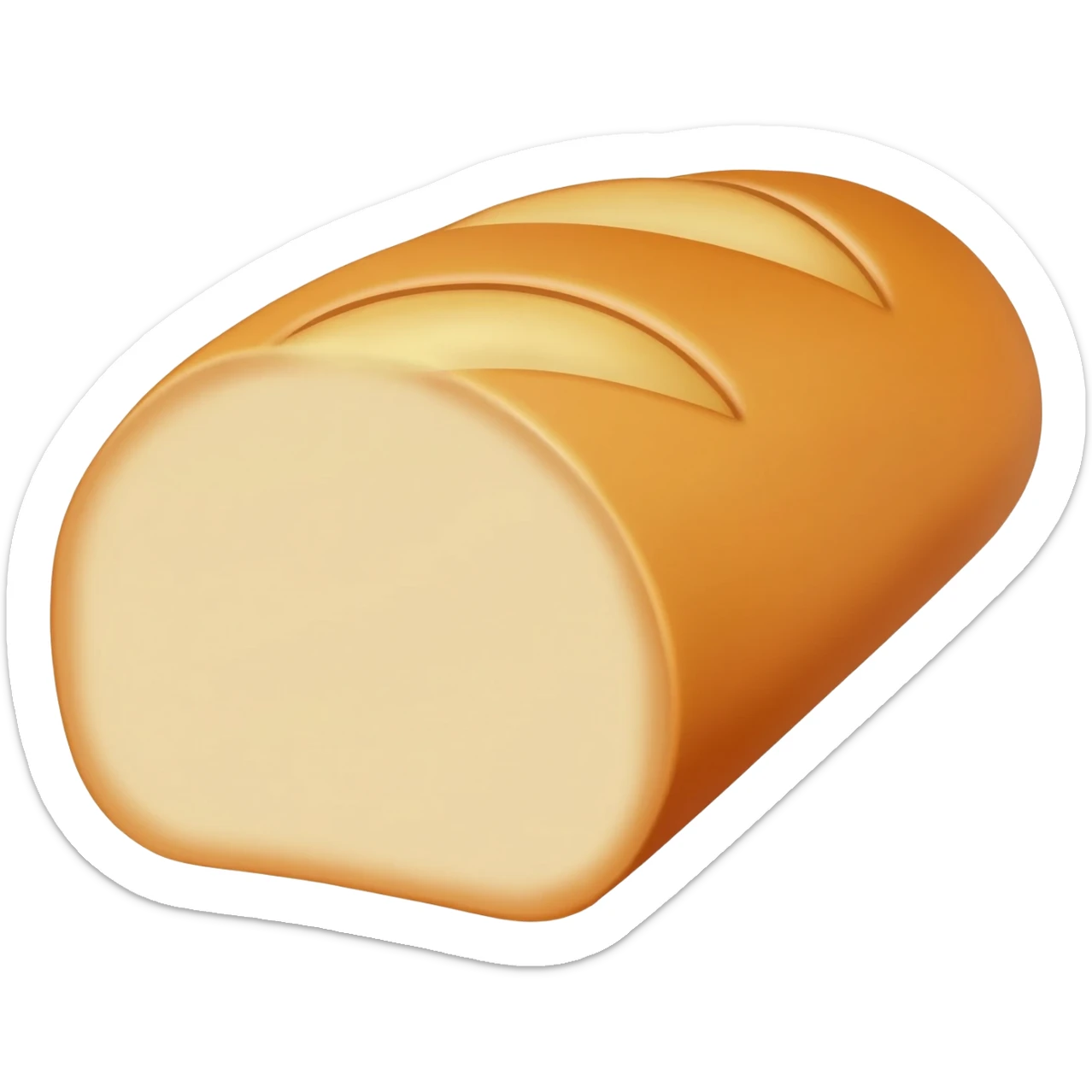 "3D premium,3D a baguette of bread sticker