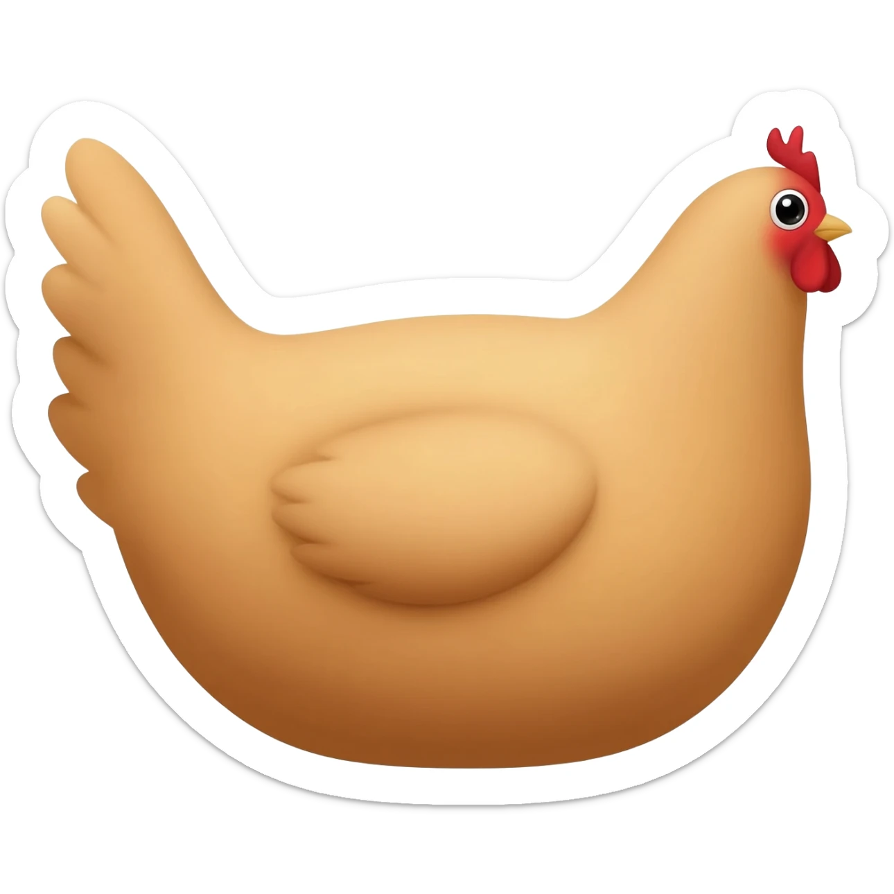 Chicken head full body  sticker