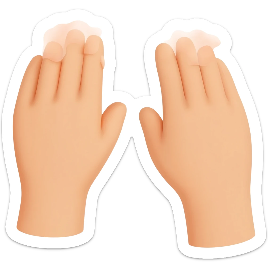 itching hands sticker
