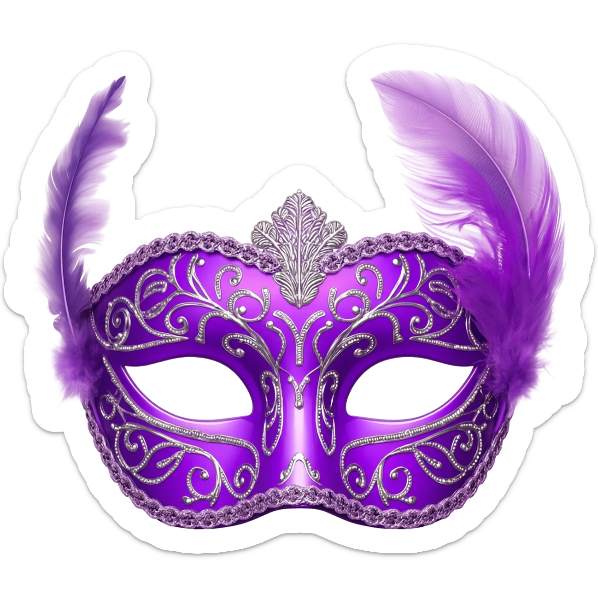 purple carnival masks sticker