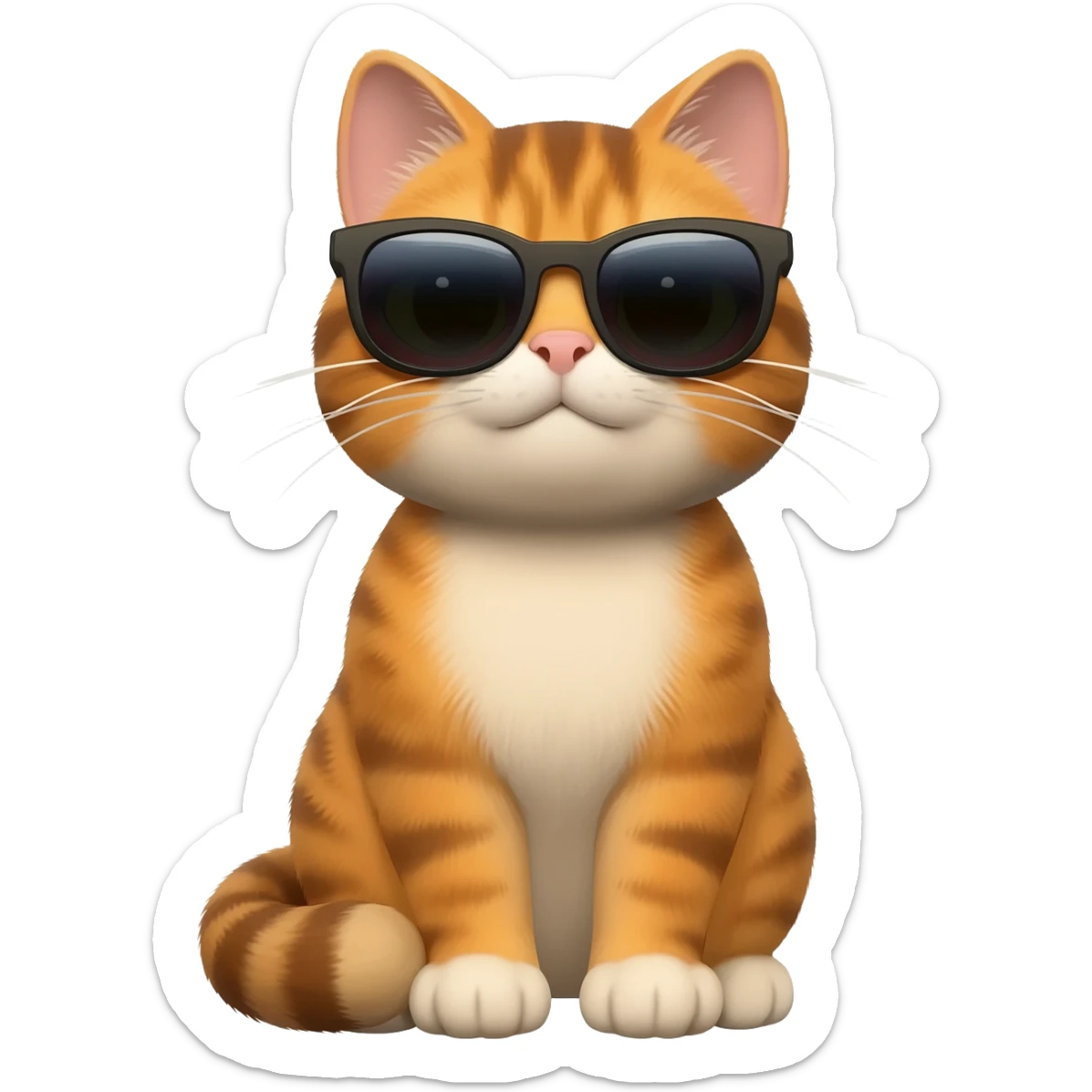 Cat wearing sunglasses sticker