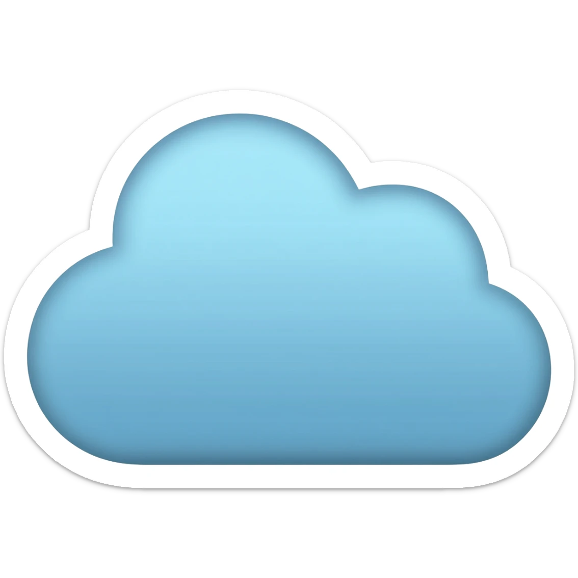 Emoji estilo iPhone nublado o nubes sticker