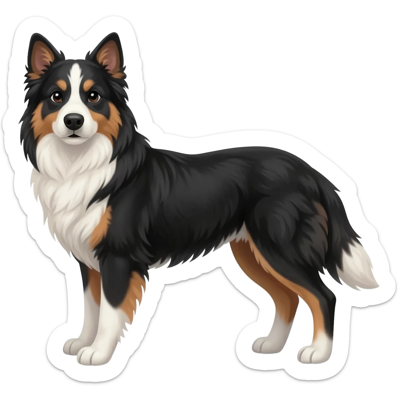 Australian shepherd black Merle retriever sticker