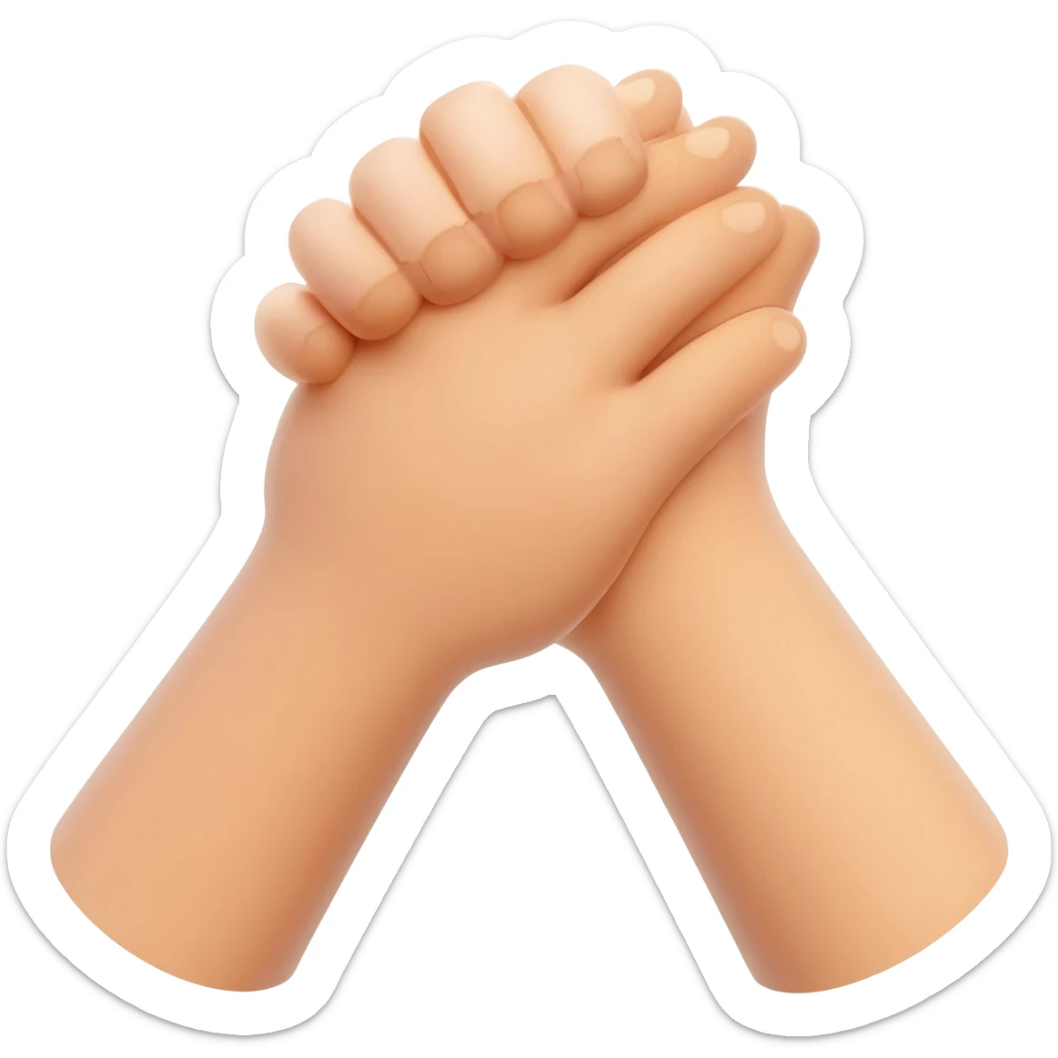 Hands crossed above head sticker