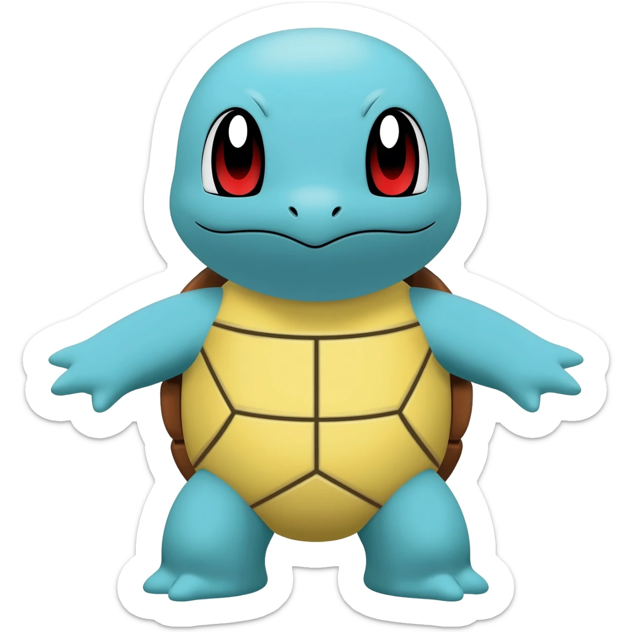 Photo-realistic Official Squirtle sprite artwork sticker