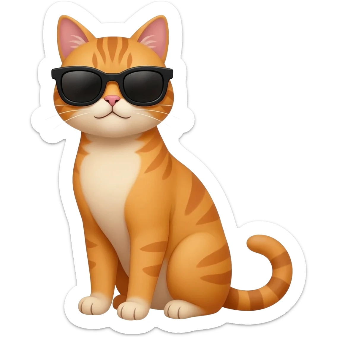 Cat with sunglasses sticker
