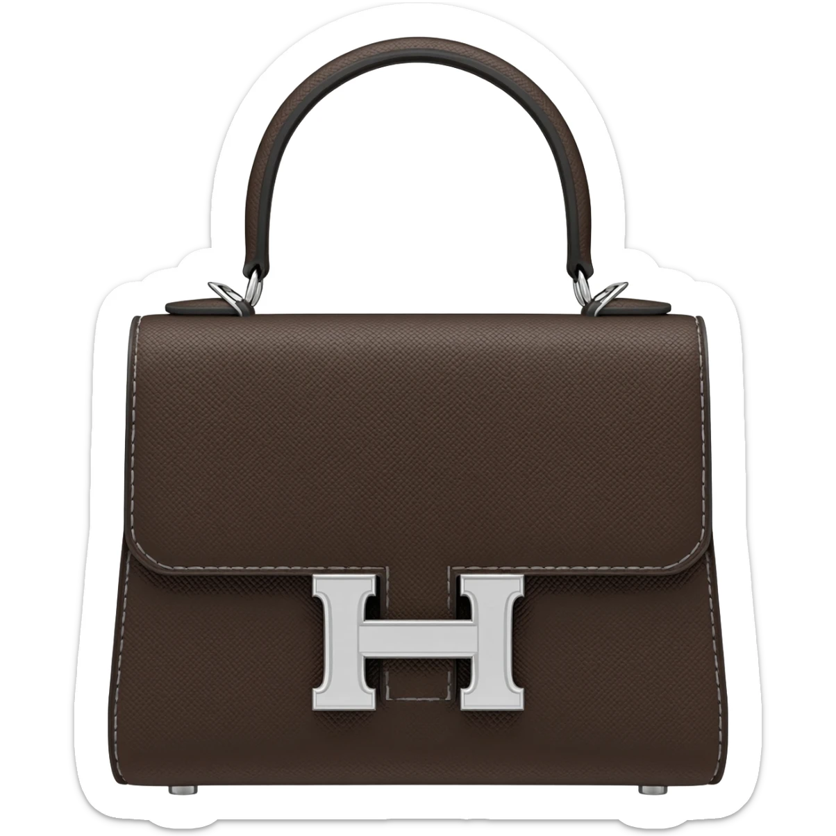 matte dark brown kelly hermes bag sticker