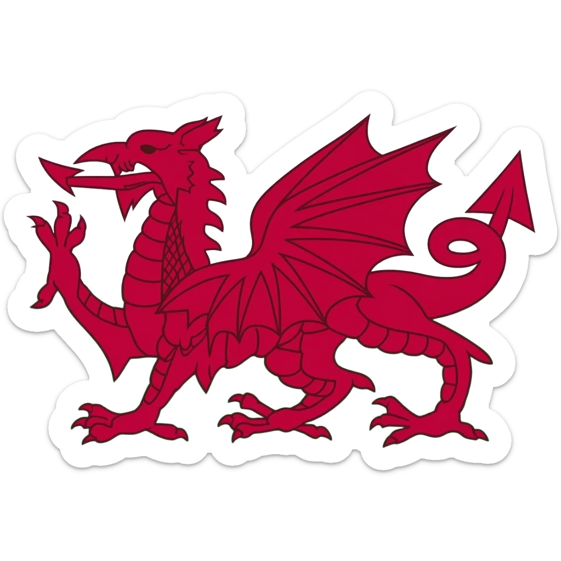 Wales and Montana emoji flag sticker