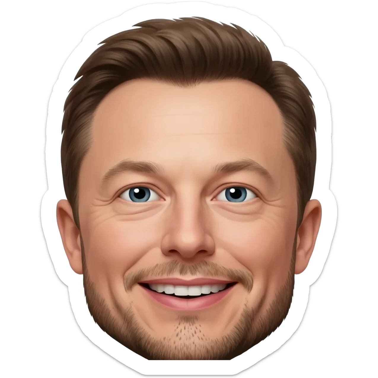 elon musk distorted face sticker