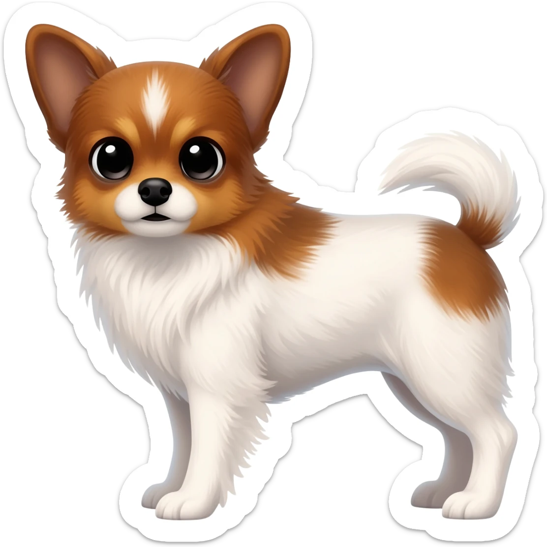 dog papillon sticker