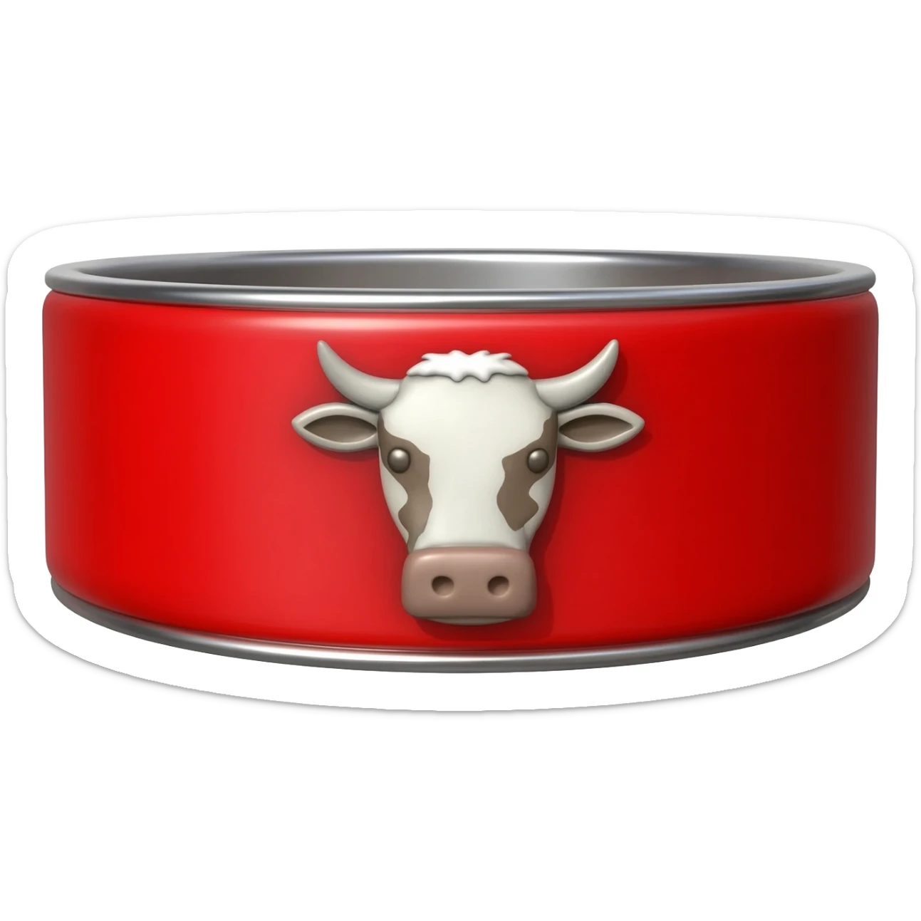 flat cow bell collar with cow pattern sticker