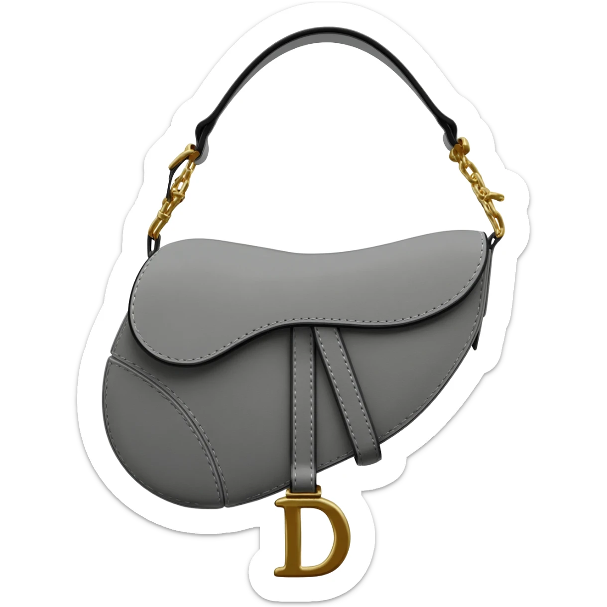 gray dior saddle bag sticker