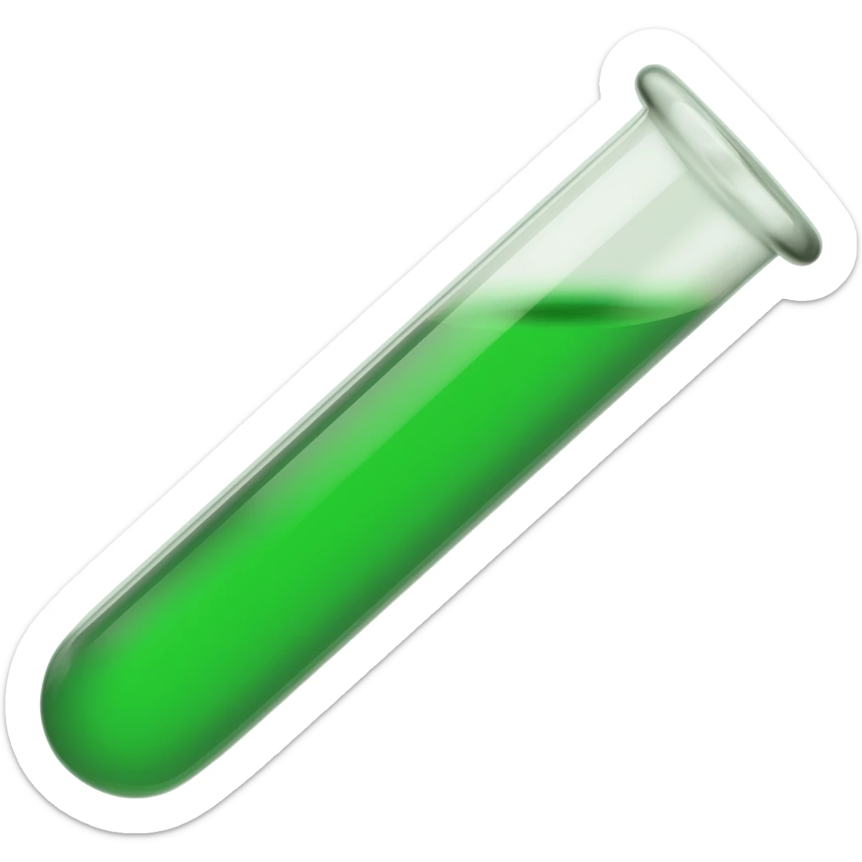 Tubo de ensayo verde sticker