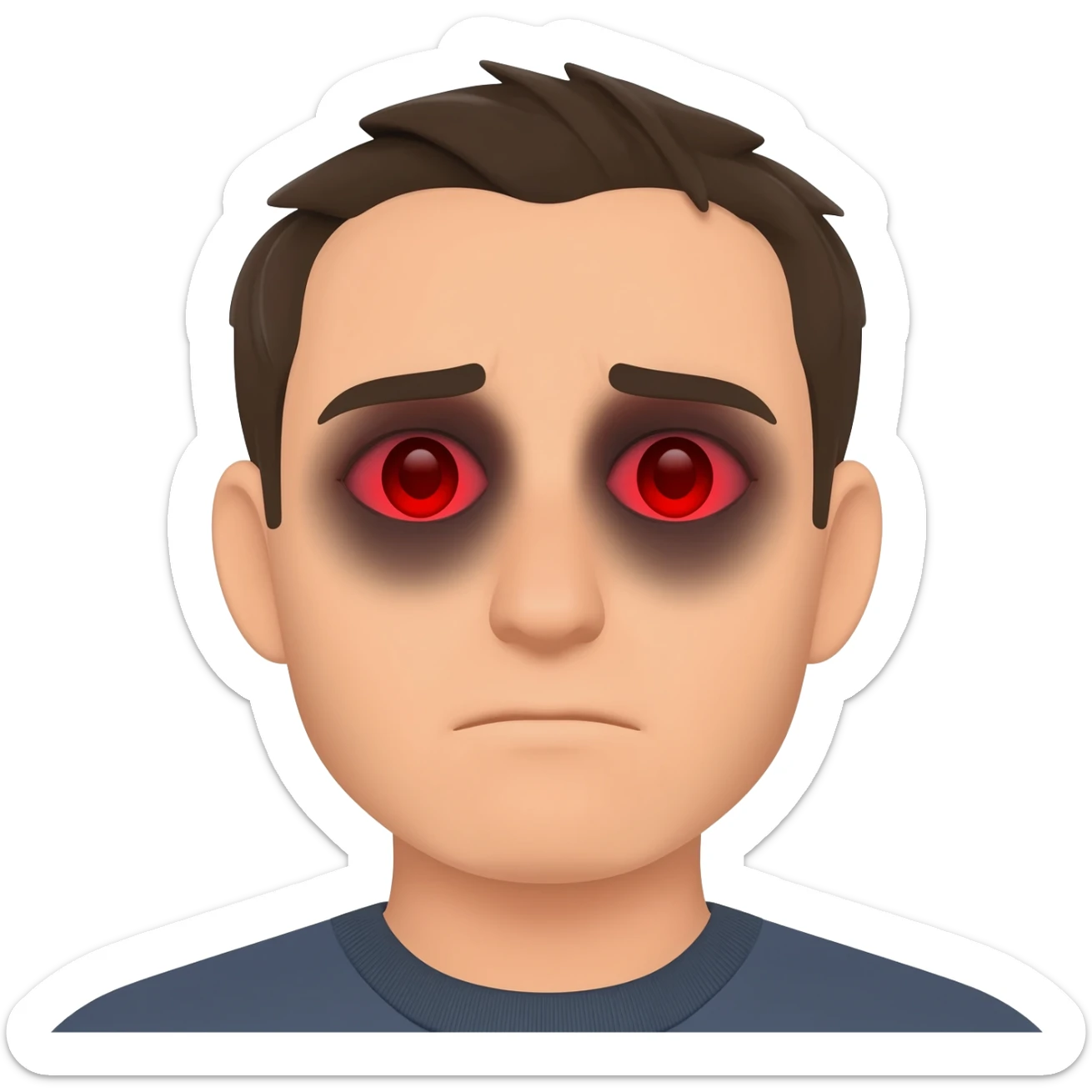 bloodshot eyes from taking a redeye flight sticker