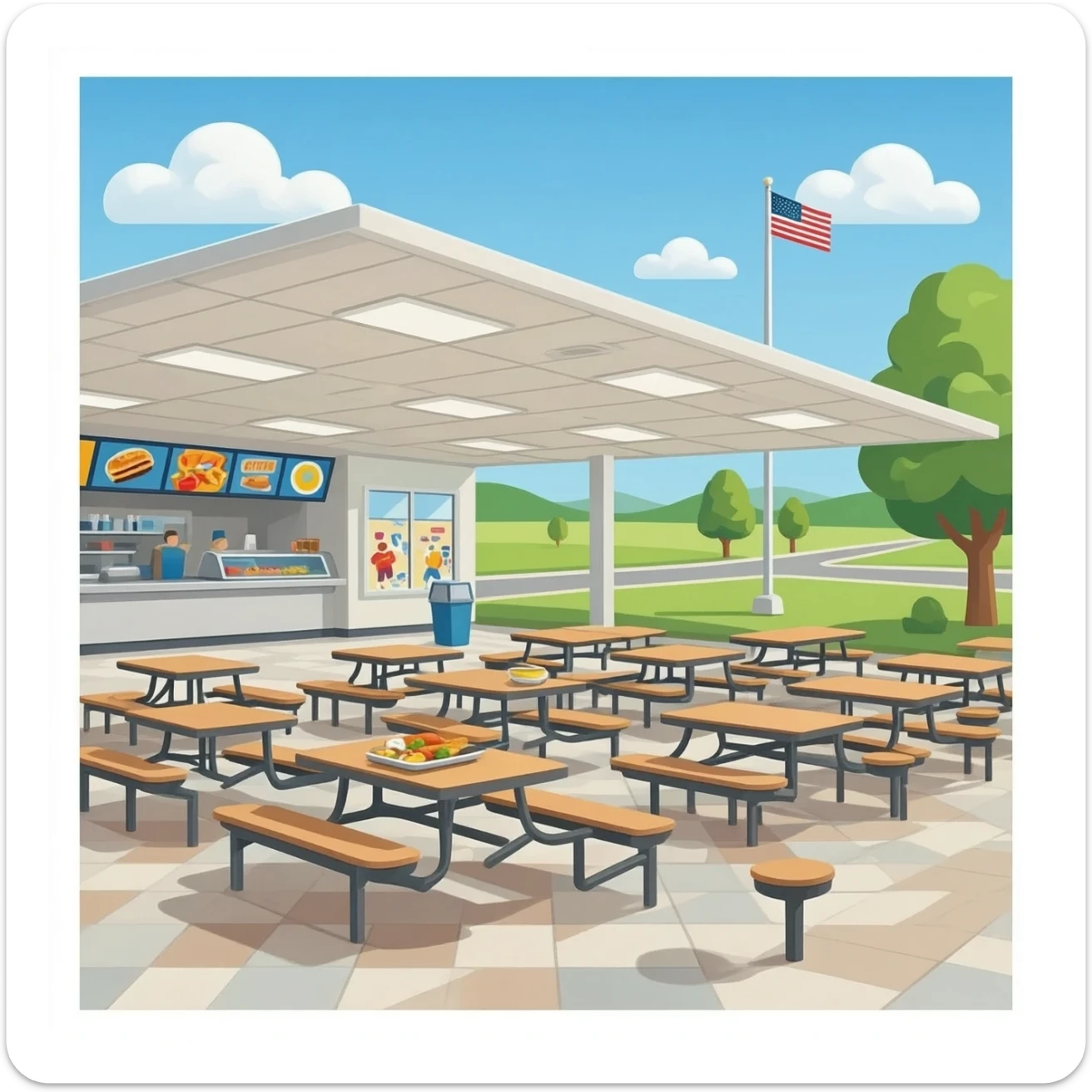 School Cafeteria sticker