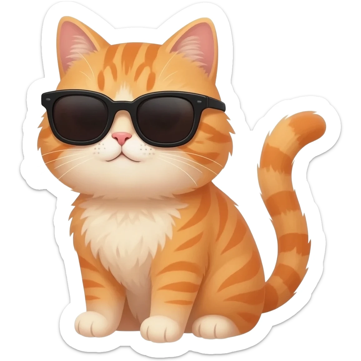 Cat wearing sunglasses sticker