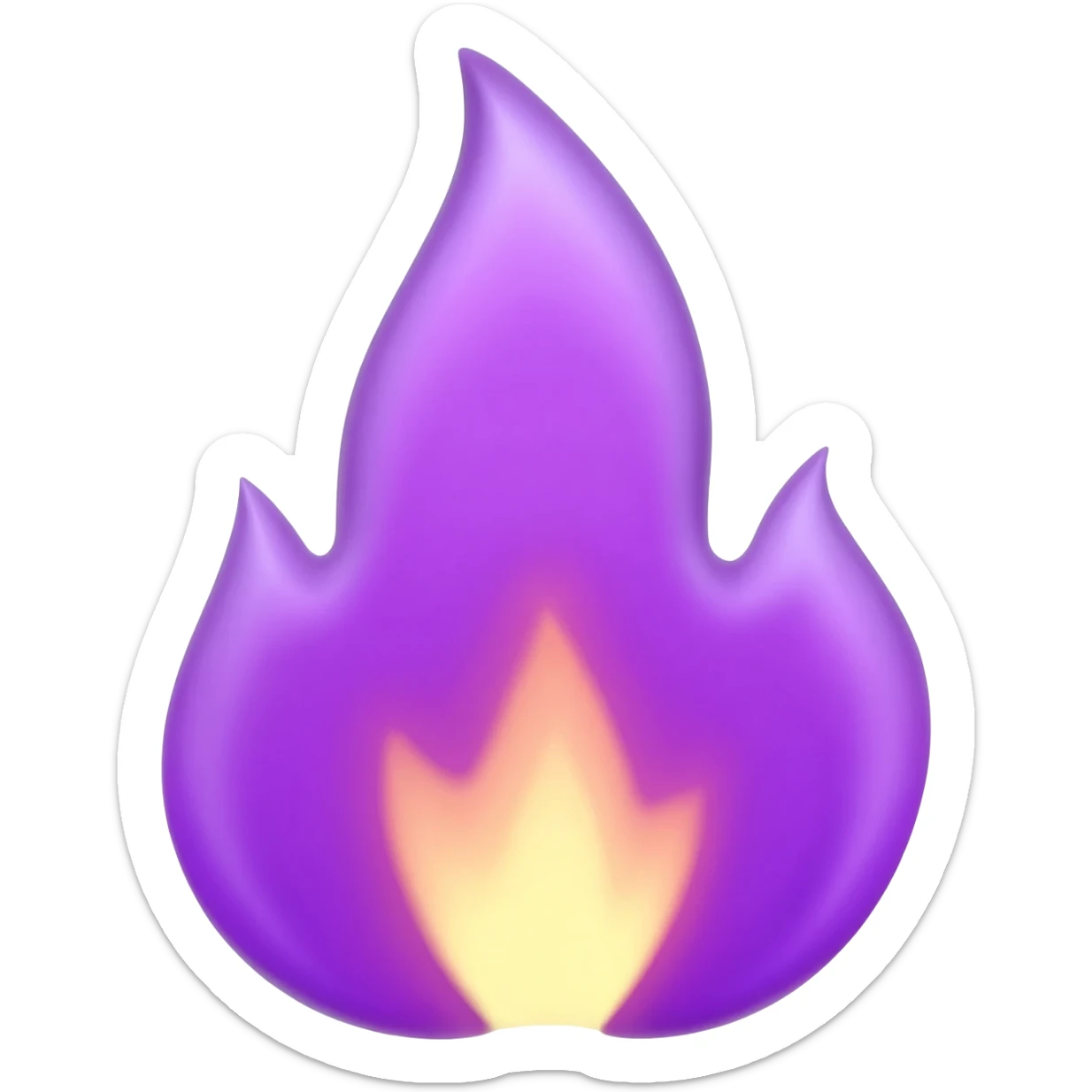 purple fire sticker