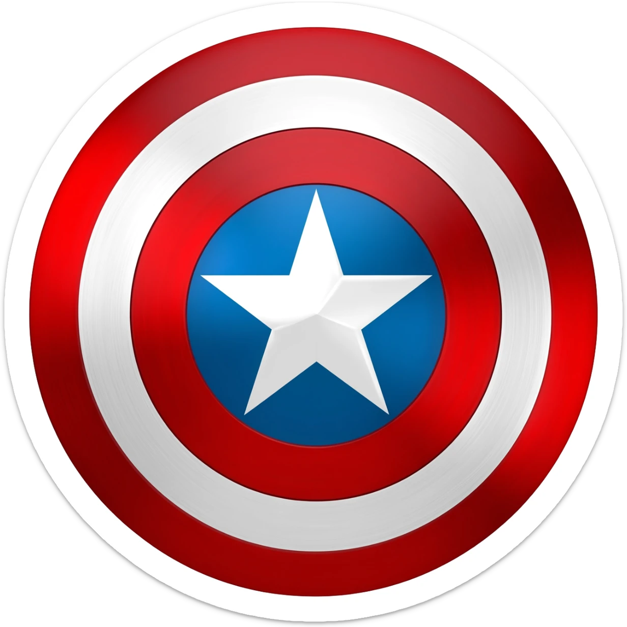 Captain America shield inspired by the aboriginal flag sticker