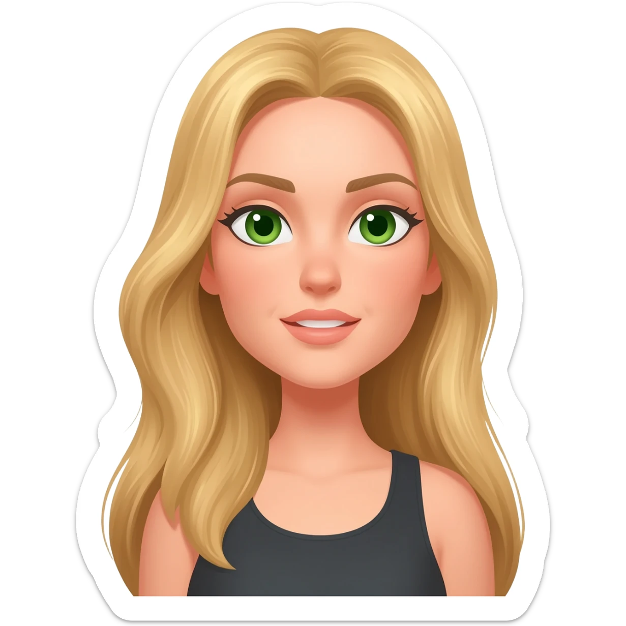 She looked like a top model, with long blonde hair and green eyes. Heads turned when she entered the room, and men stopped mid-sentence to watch her go by. sticker