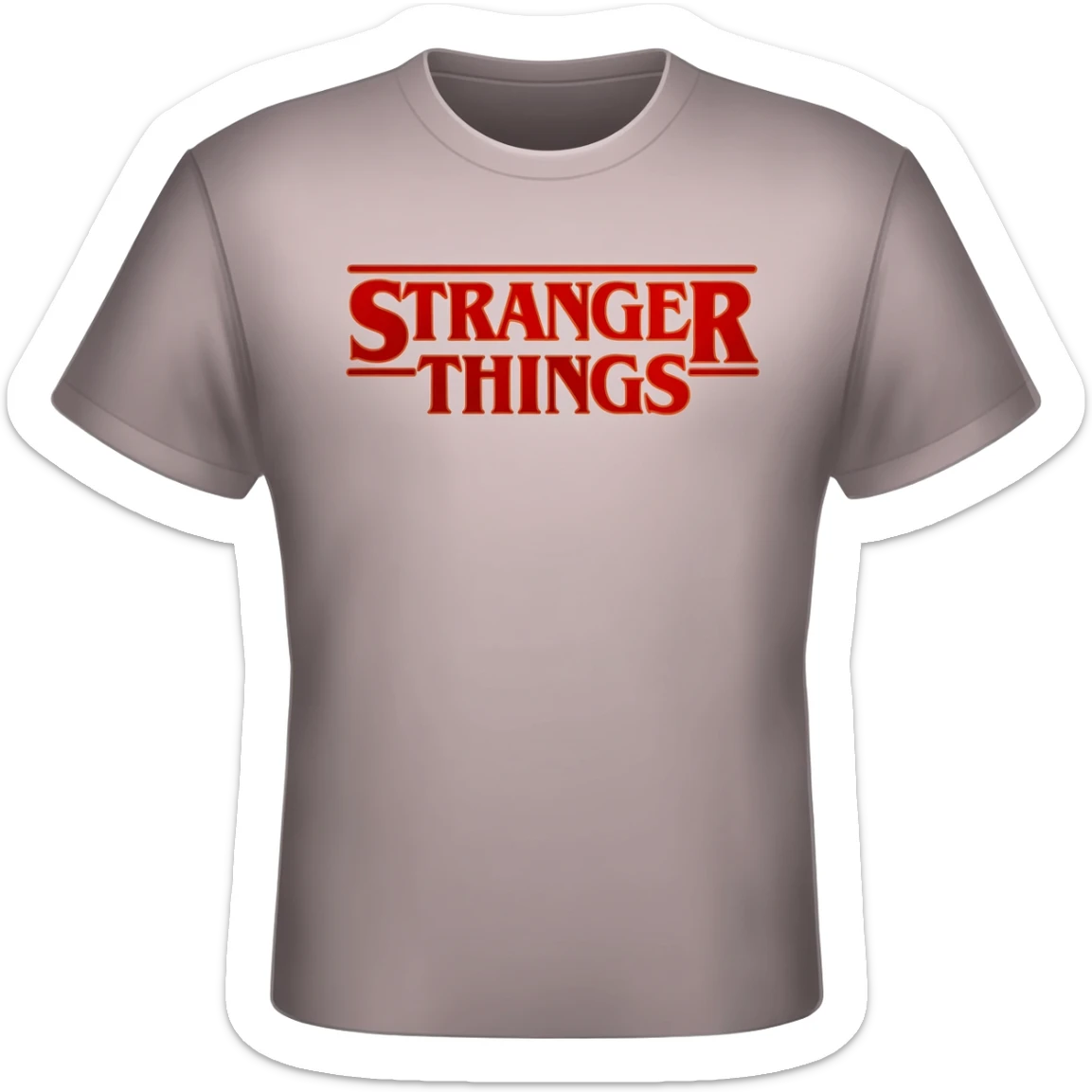 stranger things tshirt sticker