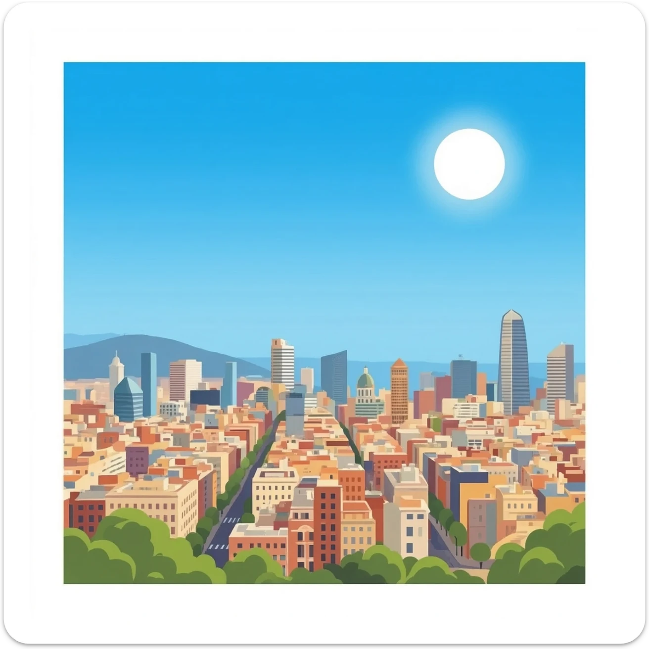 Generate a barcelona emoji sticker